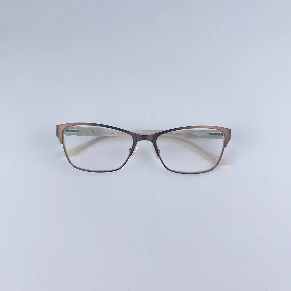 Karen Kane Xanadu‎ Women's Eyeglasses Frame Matte Brown Half Rim 53-16-135 mm